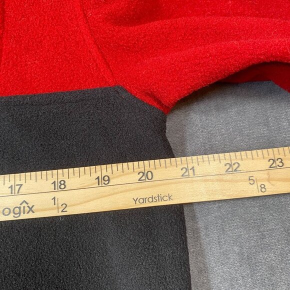 Spyder Red & Black Fleece Pullover Sweater W/ 1/4 Snap Closure - Mens Size M - Picture 10 of 10